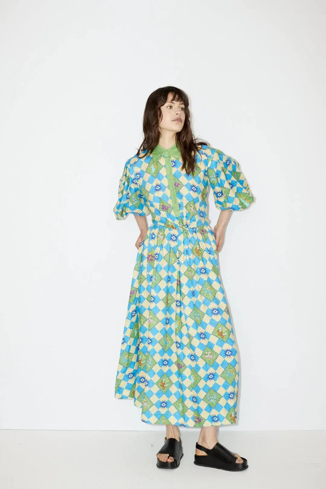 Alemais Lou Twist Front Shirtdress Print - Size 12 - Image 1