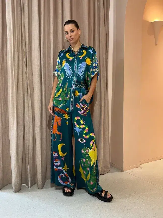 Alemais Guardian Oversized Shirt and Pant Set Multi Size 10/12 - Image 1