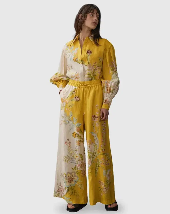 Alemais Ira Shirt and Pants Set Floral Size 10/12 - Image 1