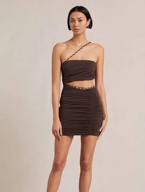 Bec & Bridge Joelene Mini Dress Brown Size 14 - Image 4