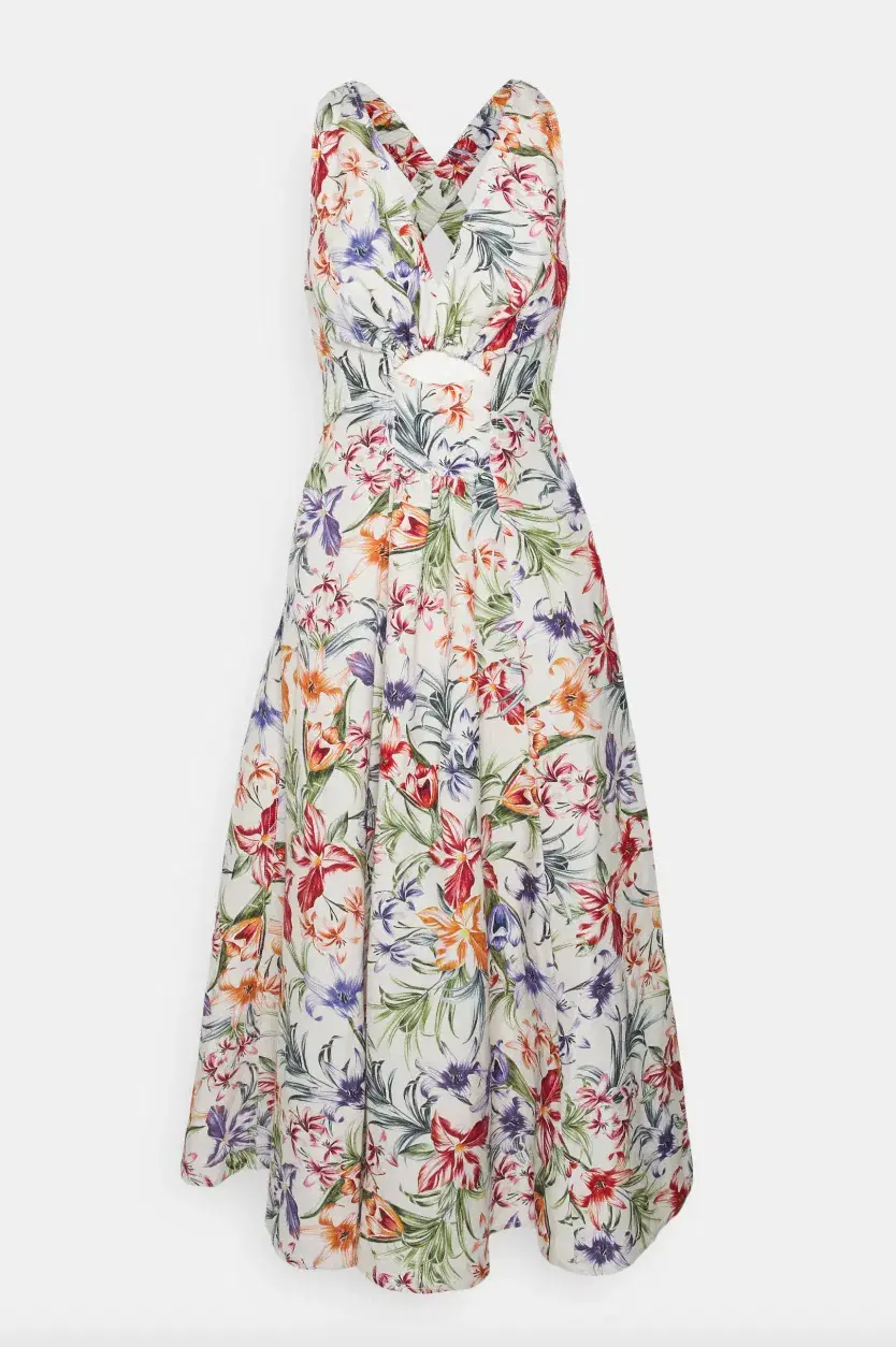 C/MEO Collective New Direction Midi Dress Ecru Botanic Size XS / Au 6 - Image 3