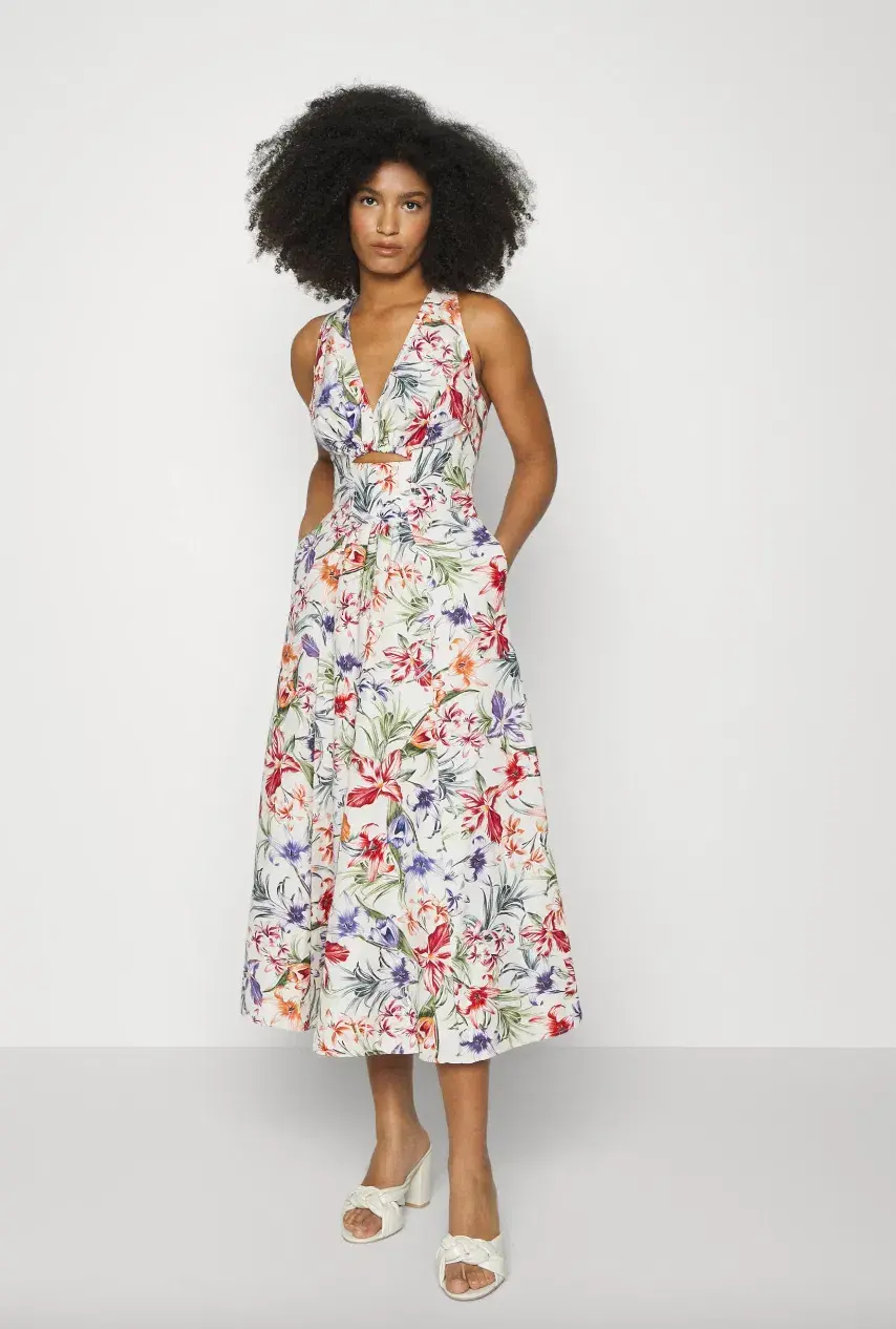 C/MEO Collective New Direction Midi Dress Ecru Botanic Size XS / Au 6 - Image 1