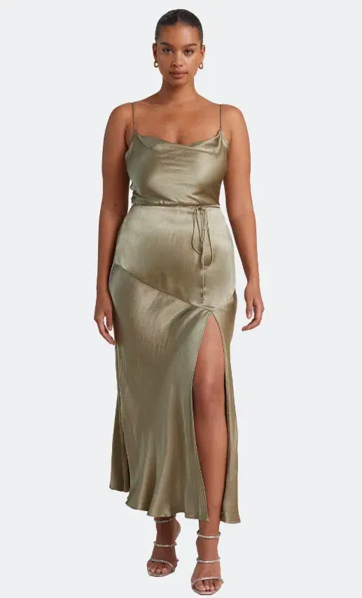 Bec & Bridge Moon Dance Midi Dress in Sage Size 8 / S - Image 1