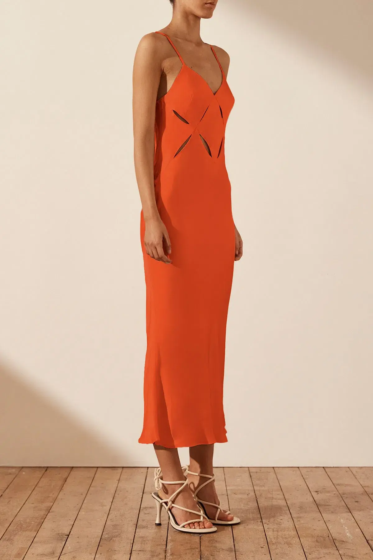 Shona Joy Milo Cut Out Slit Midi Dress Hibiscus Size 4 / XXS - Image 2