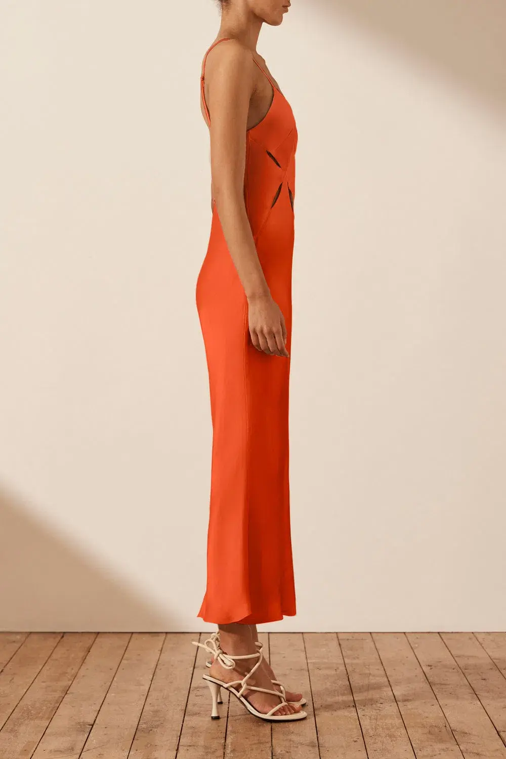 Shona Joy Milo Cut Out Slit Midi Dress Hibiscus Size 4 / XXS - Image 4