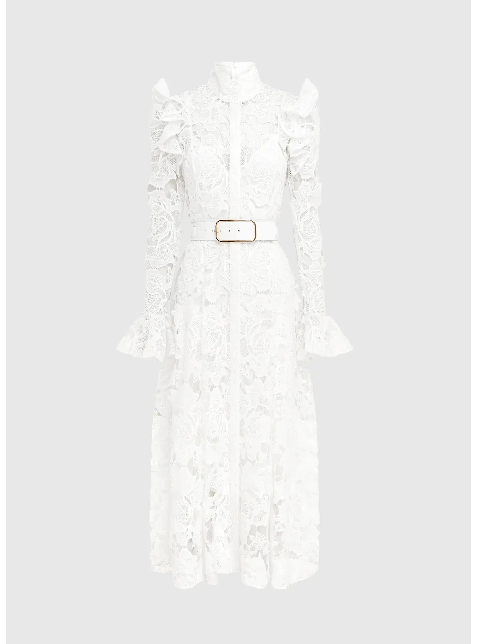 Leo Lin Aliyah Butterfly Sleeve Midi Dress Snow Size AU 12  - Image 5
