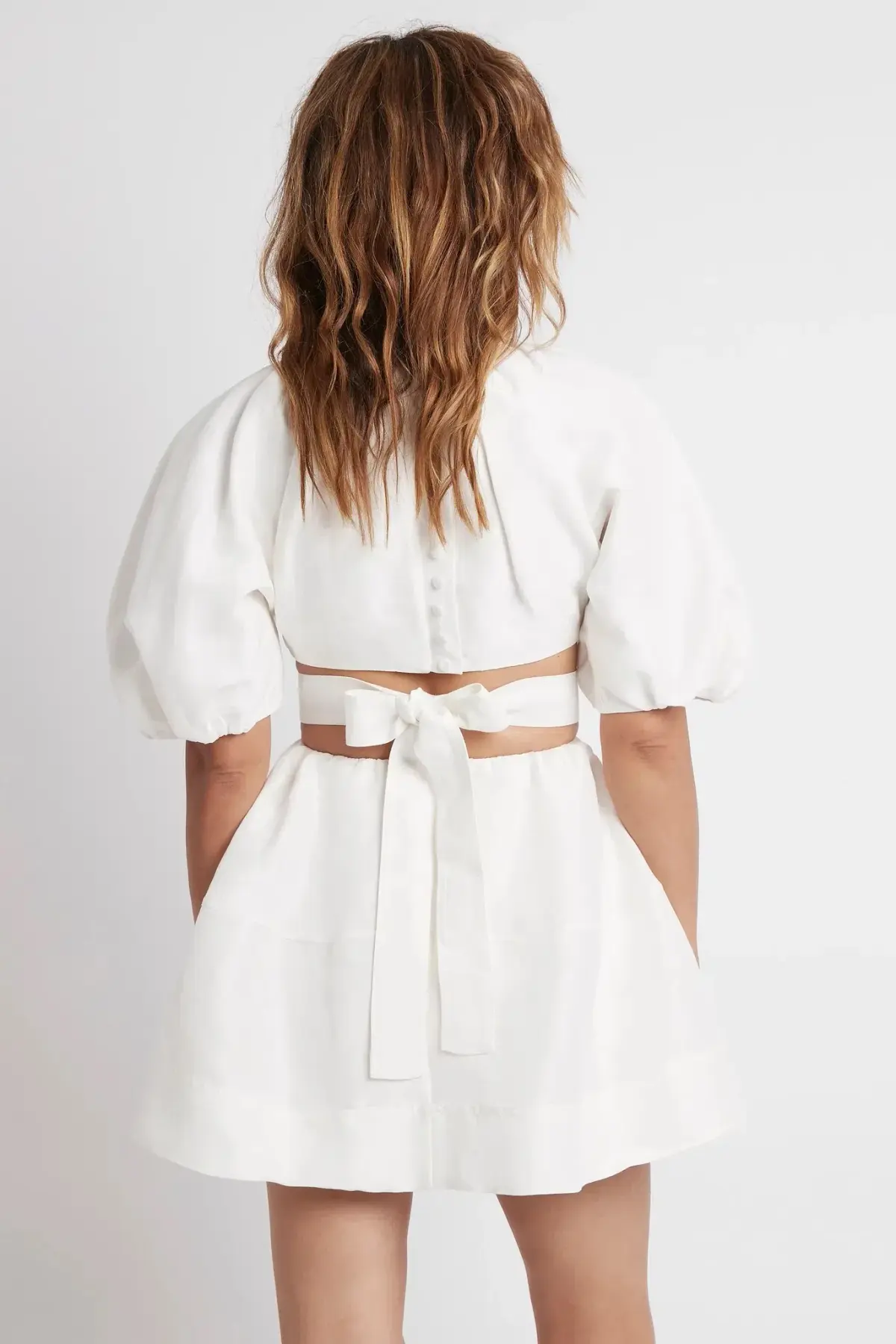 Aje Mimosa Cut Out Mini Dress White Size AU 8 - Image 2