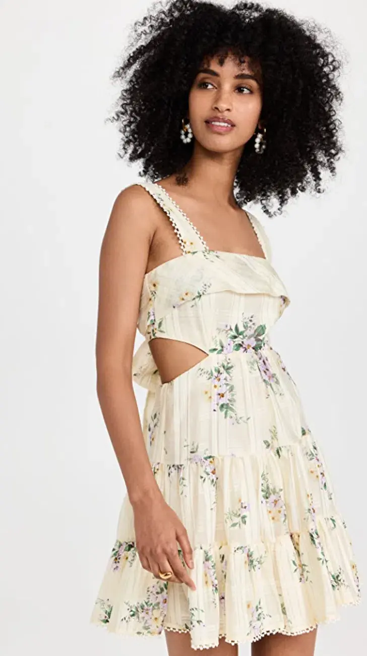 Alemais Margot Mini Sundress Floral Size AU 6 - Image 3