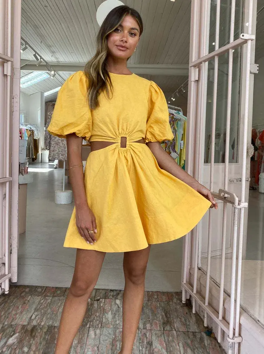 New Romantics Dolce Vita Mini Yellow Size AU 10 for rent on The Volte - main image