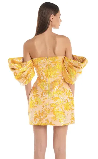 Eliya The Label Raquel Dress Floral Yellow Size AU 10  - Image 4