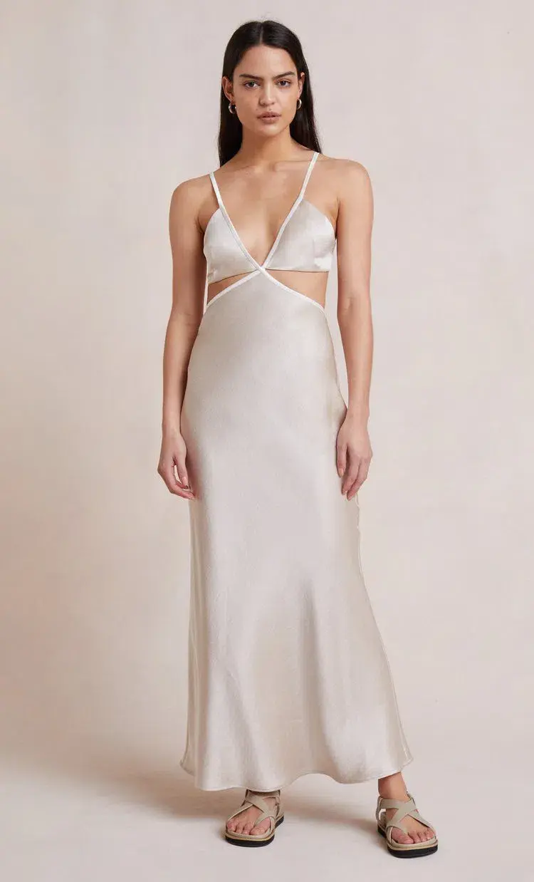 Bec & Bridge Veronique Maxi Dress Sand Size AU 8 - Image 3