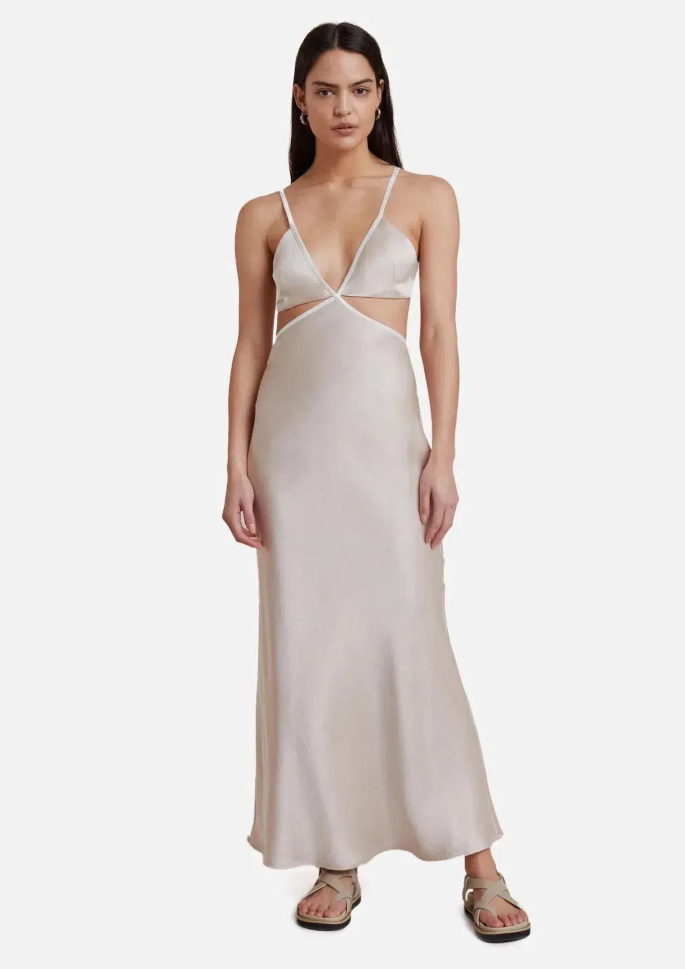 Bec & Bridge Veronique Maxi Dress Sand Size AU 8 - Image 1