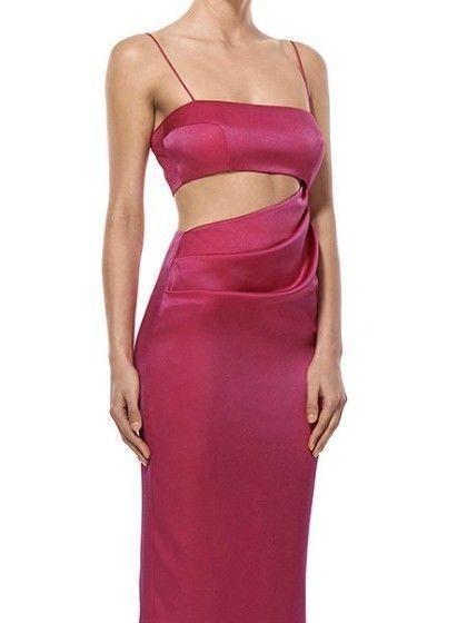 MISHA Selina Slip Dress Fuchsia Pink Size 8/S - Image 2