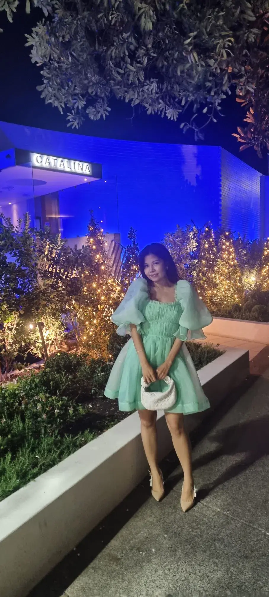 Aje Astrid Tie Back Dress Marine Green Size AU 8 - Image 5