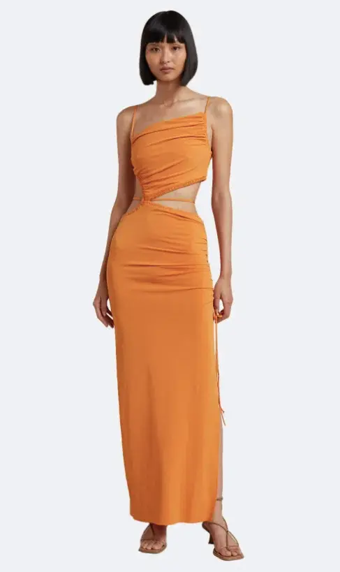 Bec & Bridge Dilkon Maxi Dress Orange Size AU 8 - Image 1