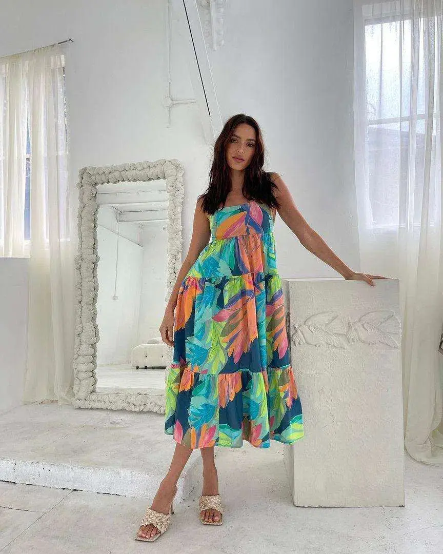 Sheike Island Dream Dress Print Size 6 - Image 2