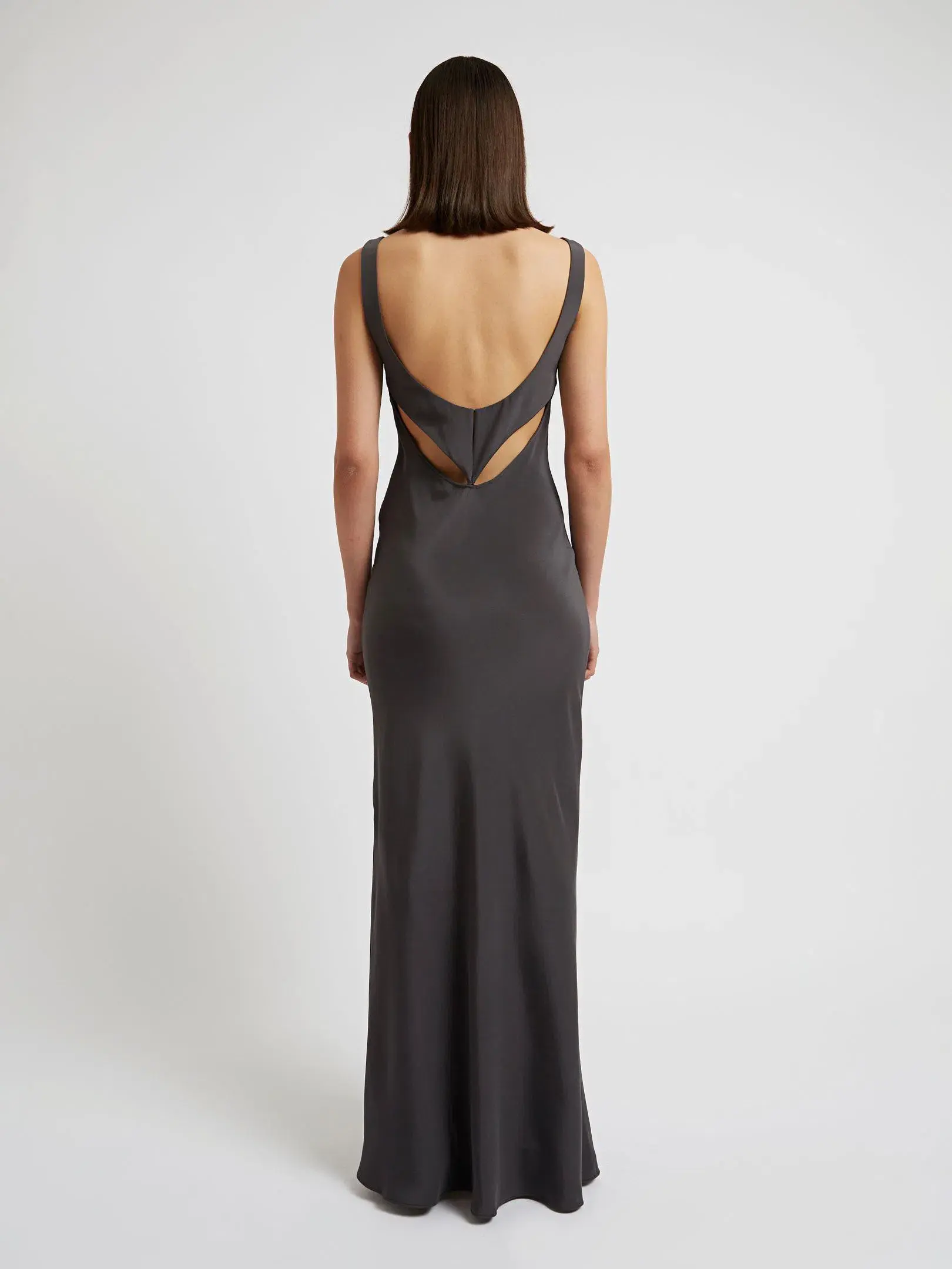 Christopher Esber Triquetra Contoured Tank Dress Grey Size 8 - Image 5