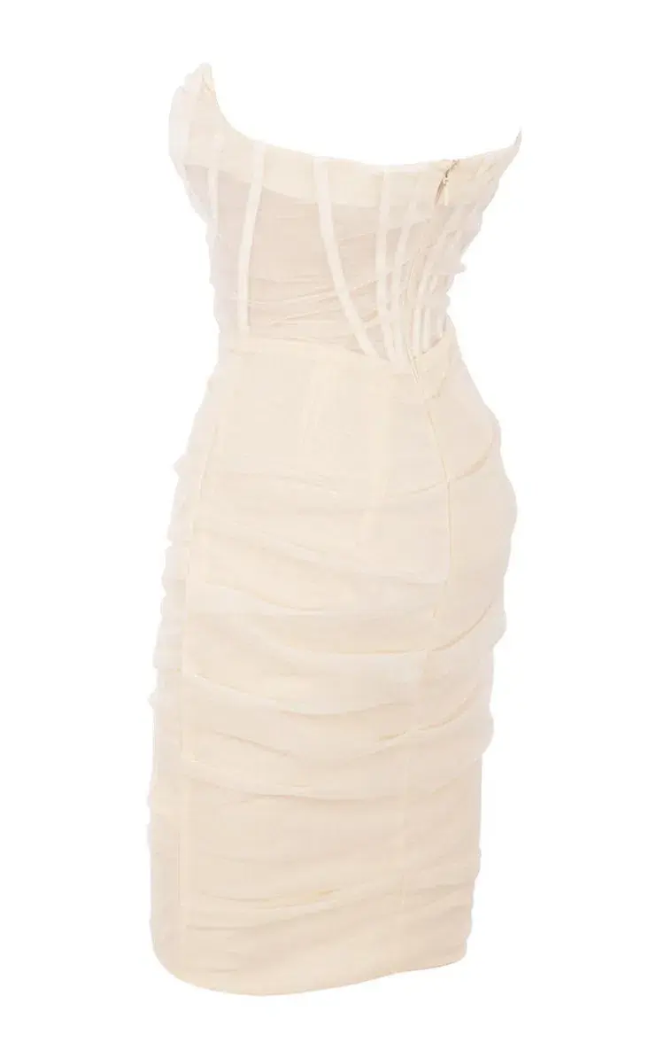 House of CB Leila Strapless Mesh Corset Dress Ivory Size XS/Au 6 for rent on The Volte - main image