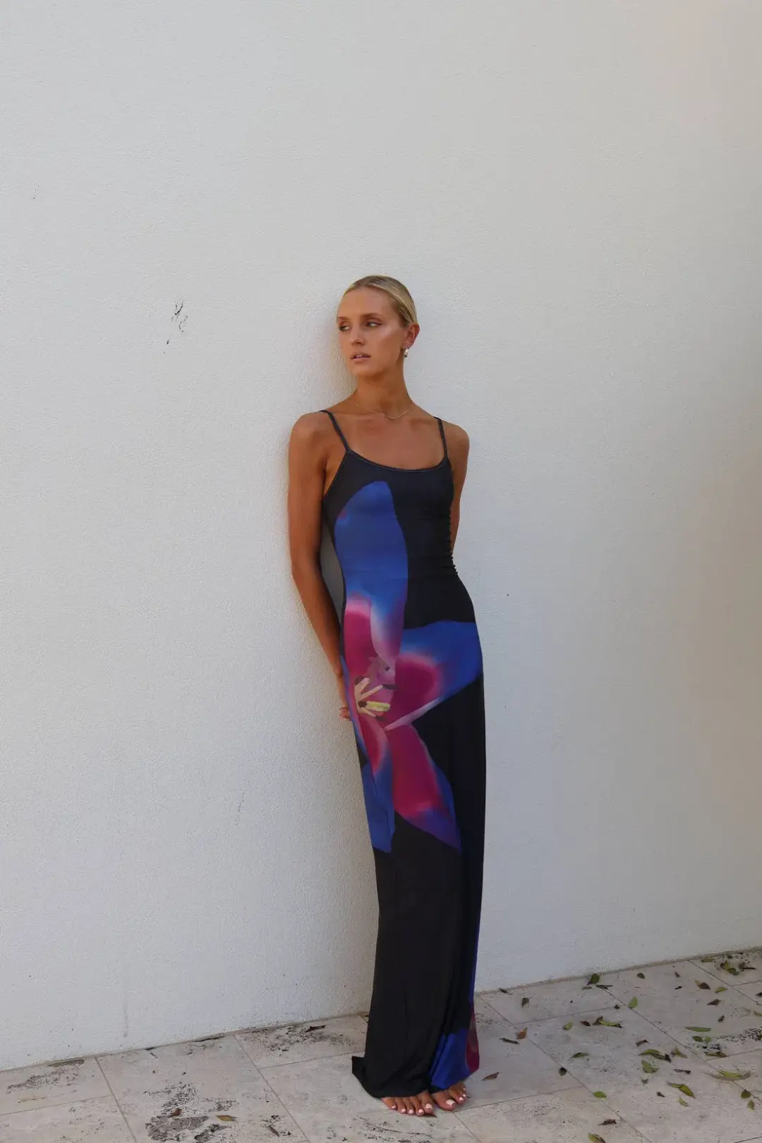 With Harper Lu Midnight Lily Floral Slip Dress Size M/Au 10 for rent on The Volte - main image