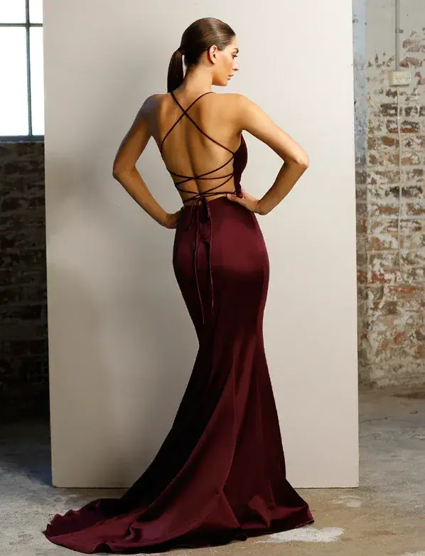 Jadore JX1101 Formal Dress Berry Size 4 - Image 3