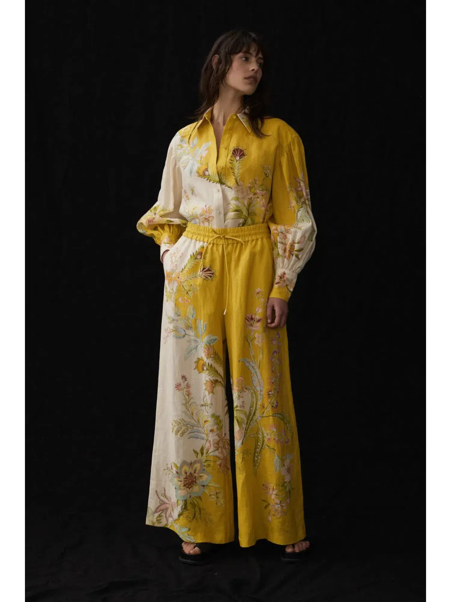 Alemais The Ira Top and Pants in Lemon/Cream Size AU 6 - Image 1