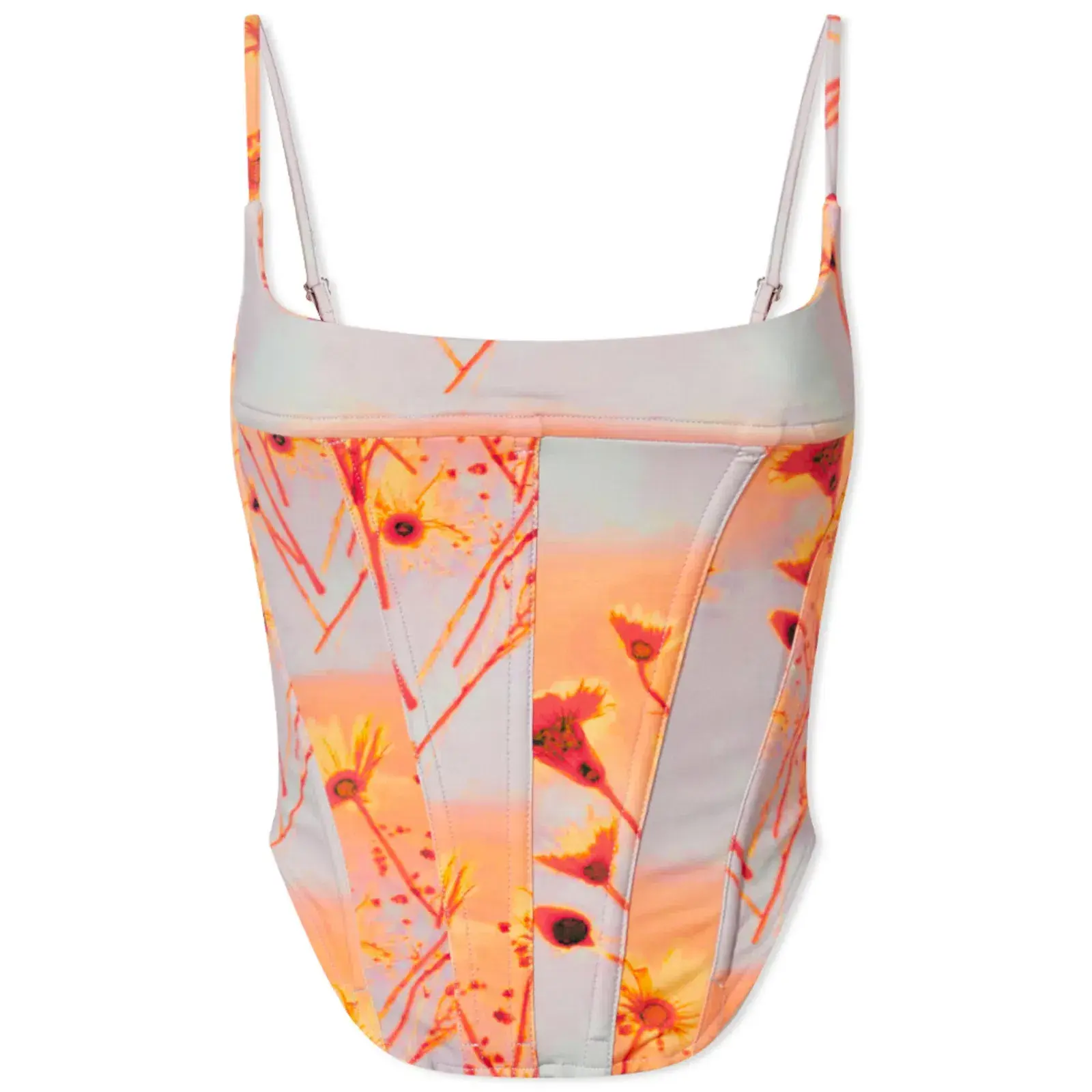 Miaou Venus Corset and Micro Mini Skirt Sunrise Set Orange Size M/Au 10  - Image 5