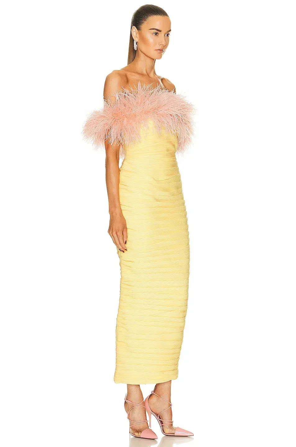 Rachel Gilbert Zion Midi Dress Lemon Size 0 /Au  6 - Image 2