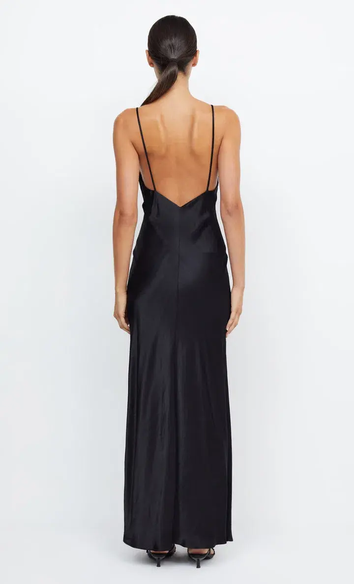 Bec & Bridge Moon Dance V Maxi Dress Black Size 10  for rent on The Volte - main image
