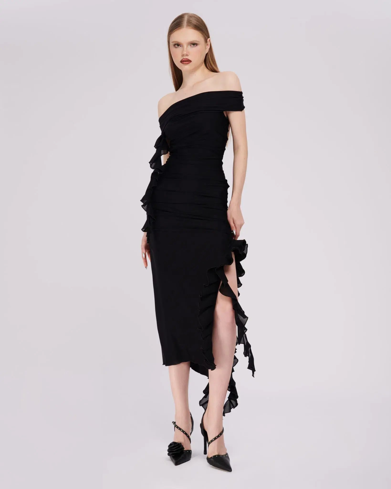 Fanci Club The Assassin Long Dress Black Size 6 - Image 1