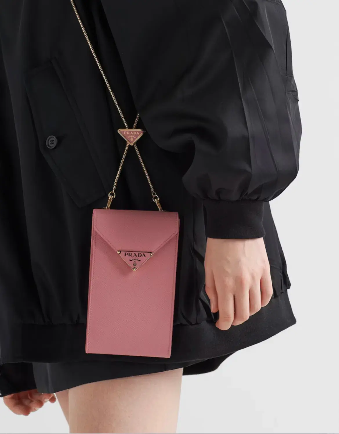 2023 Prada Saffiano Leather Mini Bag Petal Pink - Image 2