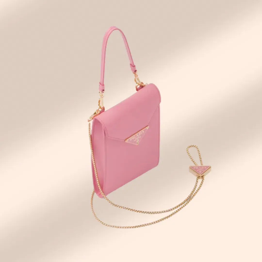 2023 Prada Saffiano Leather Mini Bag Petal Pink - Image 1