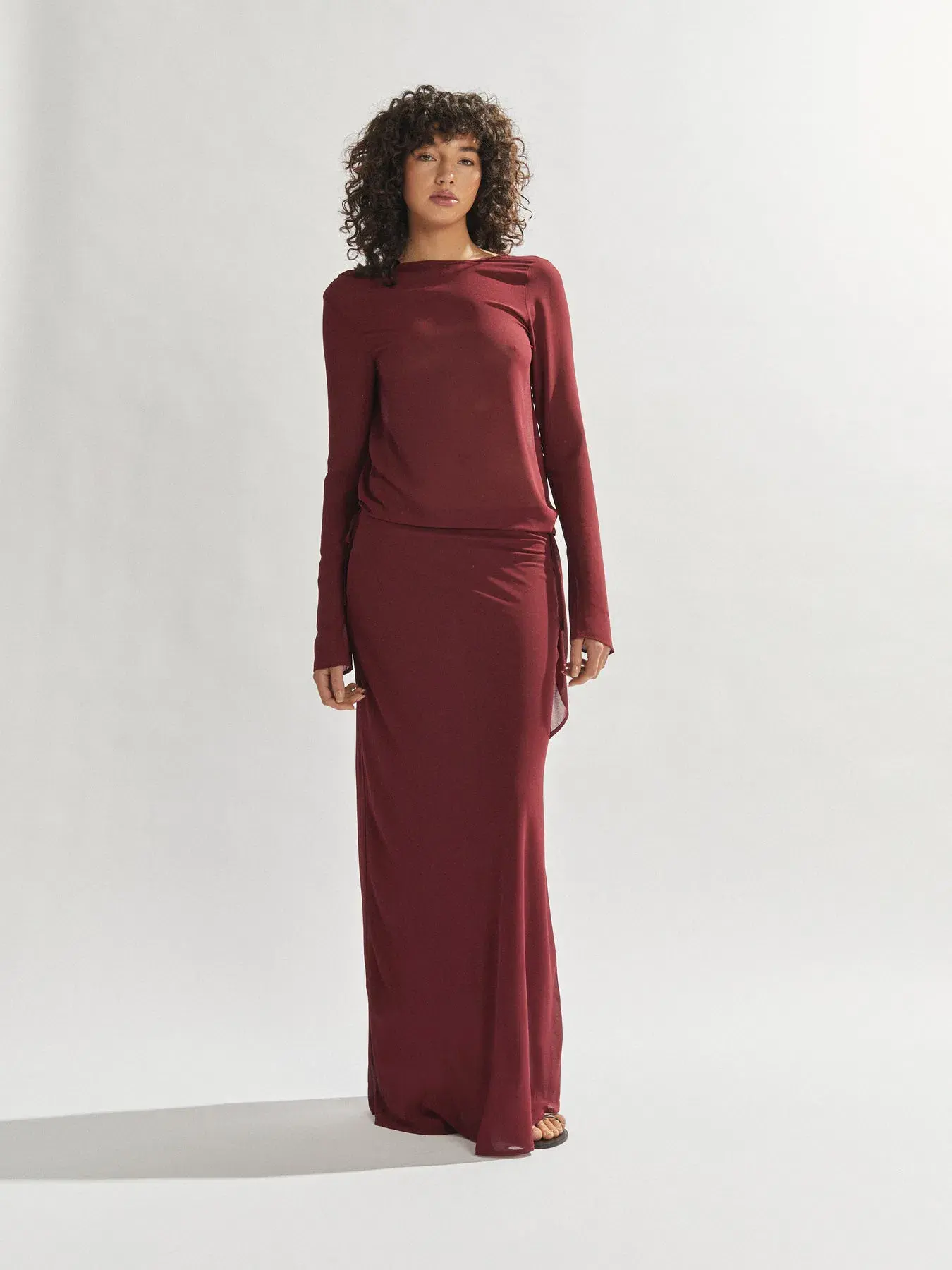 One Mile Maxine Set Burgundy Size 10 - Image 1