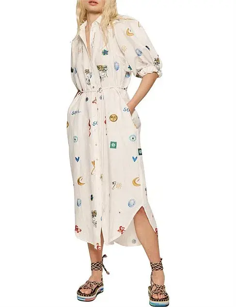 Alemais Soleil Shirtdress Multi Size AU 12 - Image 1