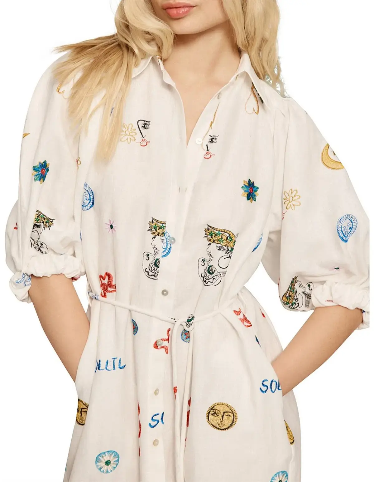 Alemais Soleil Shirtdress Multi Size AU 12 - Image 4