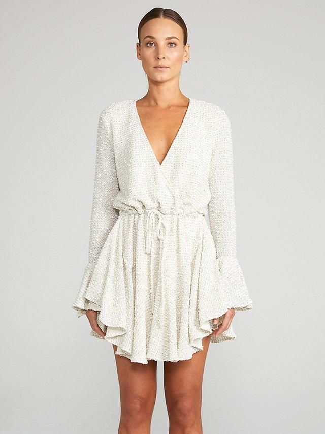 Shona Joy Aimee frill cuff sleeve mini dress - Current Season  - Image 1