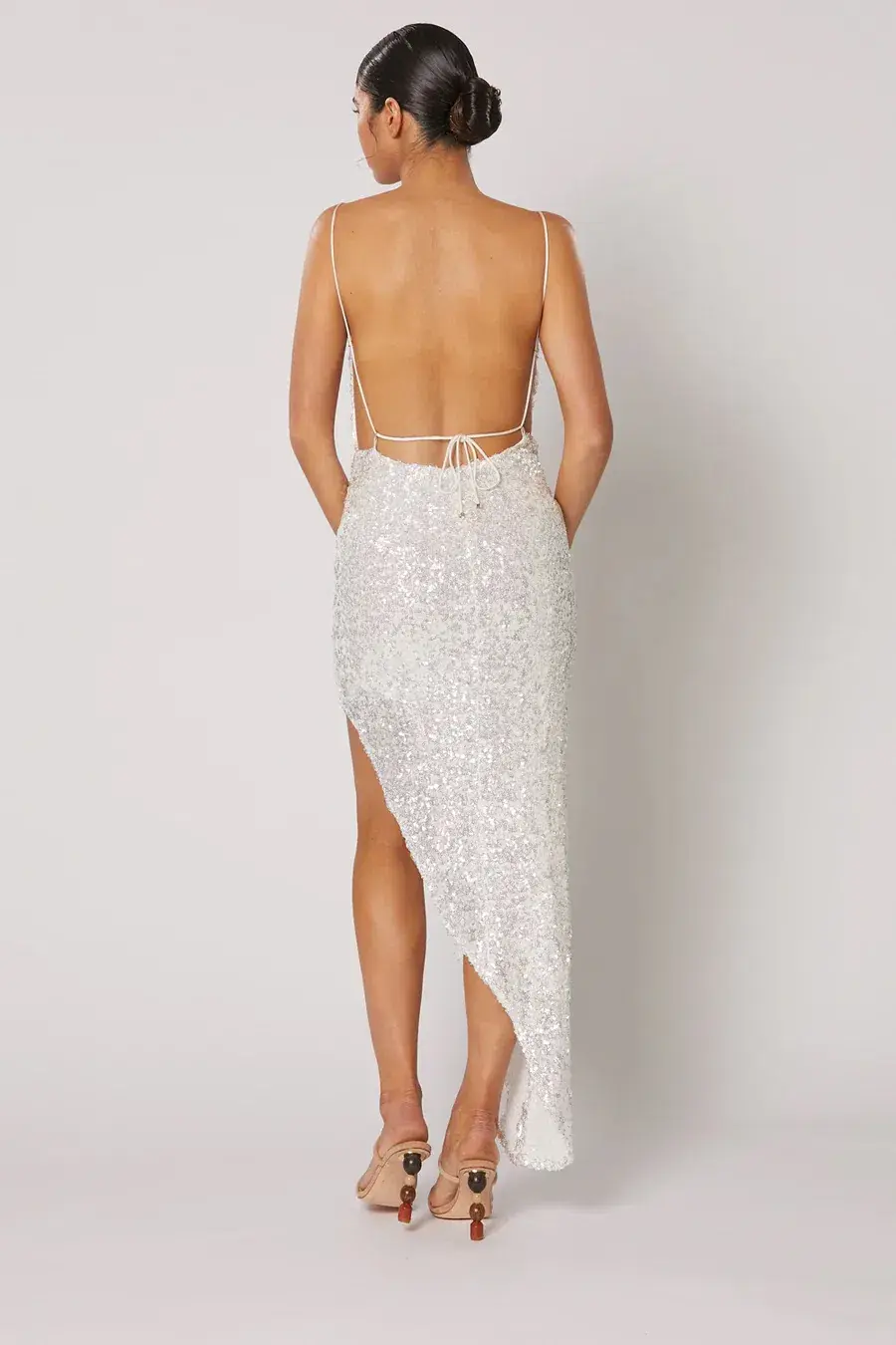 Winona Asha Asymmetrical Midi White Size AU 10 - Image 5