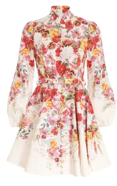 Zimmermann Wonderland Buttoned Mini Multi Size 1 / Size AU 10 for rent on The Volte - main image
