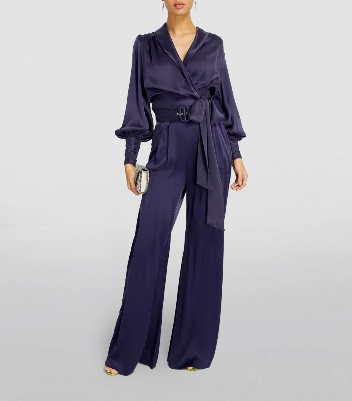 Zimmermann Silk Belted Wide Pants Navy Size 0 / AU 8 - Image 1
