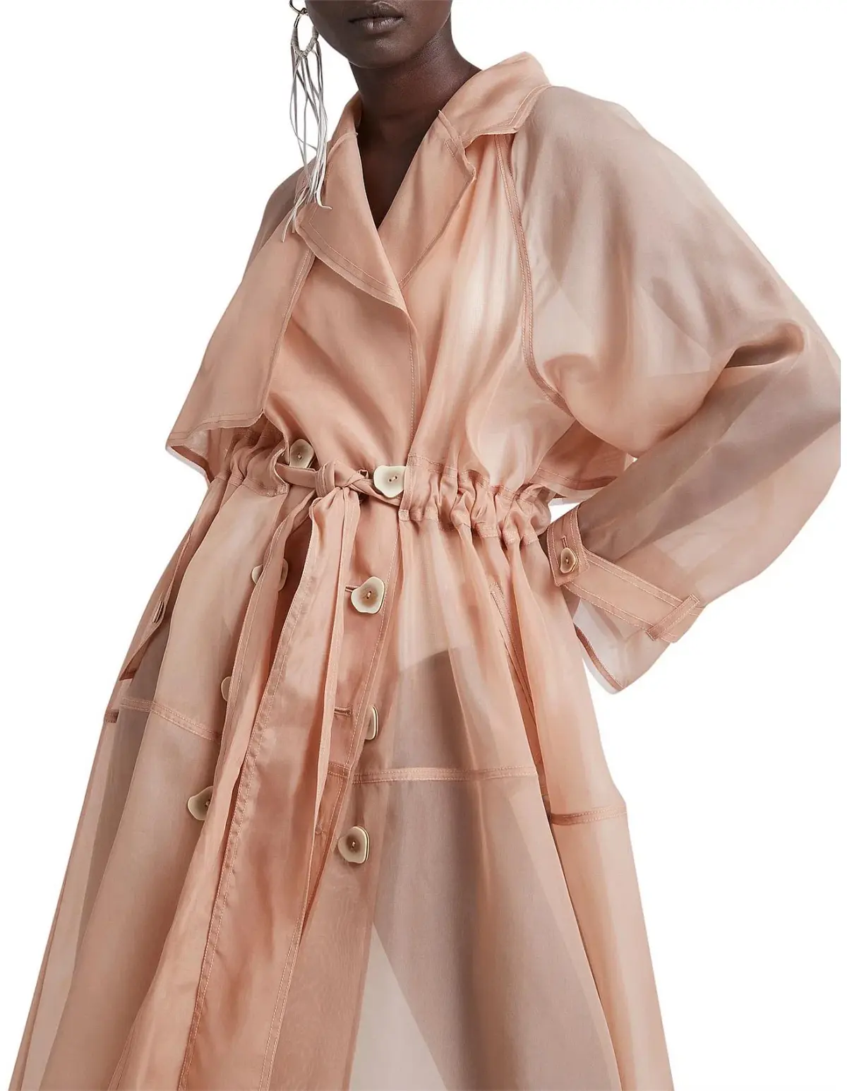 Aje Riviera Trench Coat in light Beige in Size AU 8 - Image 2