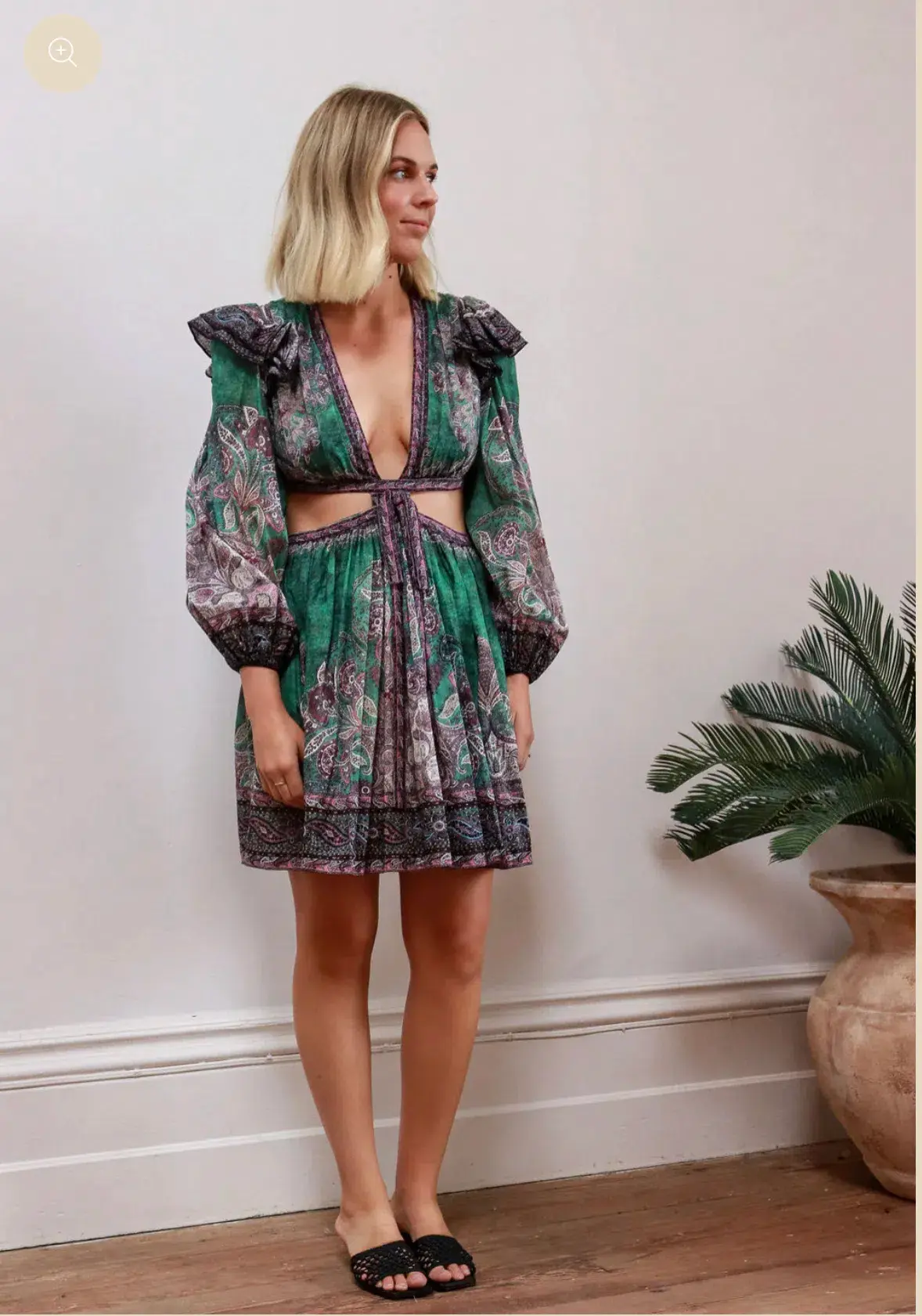Zimmermann Anneke Ruffle Mini Dress Paisley Print Size 2 / AU 12 - Image 3