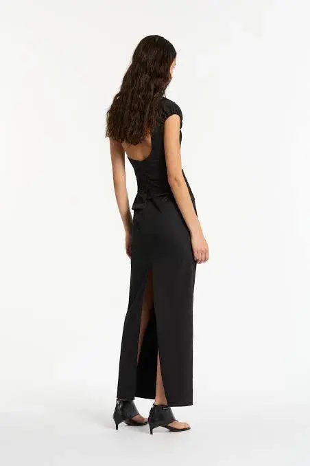 Sir the Label Giacomo Gathered Dress in Black Size 0 / AU 6 - Image 2