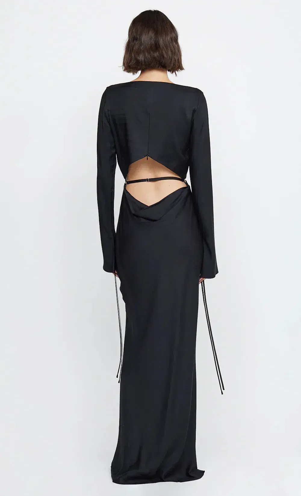 Bec & Bridge Diamond Days Long Sleeve Cut Out Maxi Dress Black Size AU 10 / M - Image 3