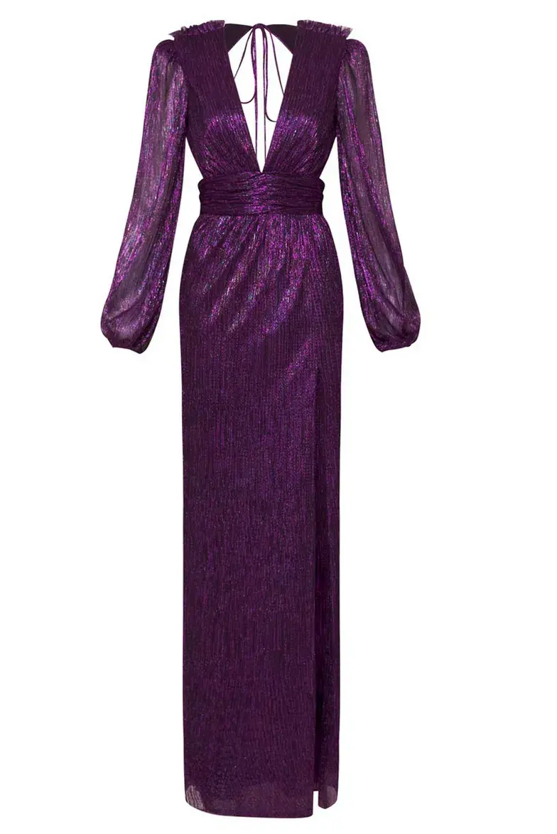 Rebecca Vallance Leonie Maxi Dress Purple Size 8 - Image 6