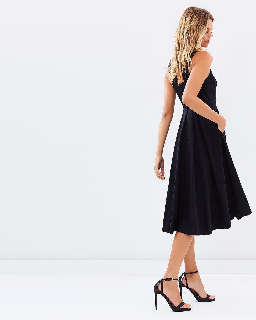 Marcs Numero Uno Cotton Sheen Dress Black Size 8 - Image 2