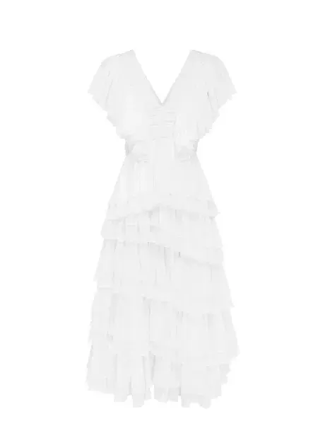 ROOH Collective Daphne Midi Dress White Size 12  - Image 3