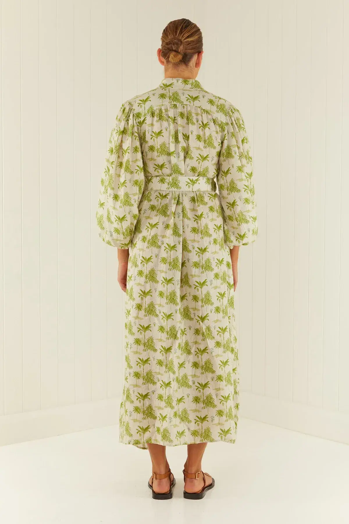 Palm Noosa Noddy Dress Green Palms Print Green Size AU 10 - Image 3