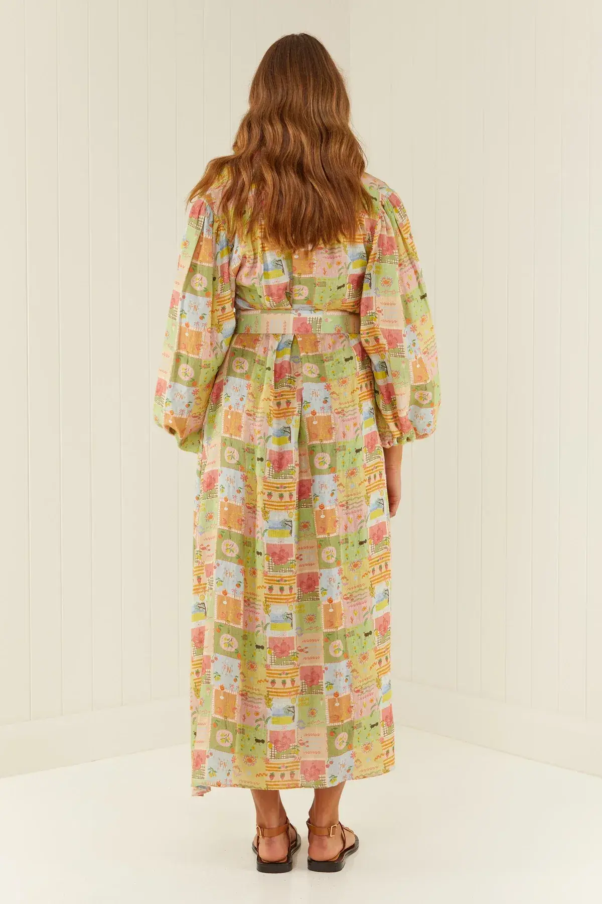 Palm Noosa Noddy Dress Noosa Tiles Print Multi Size AU 10 - Image 3