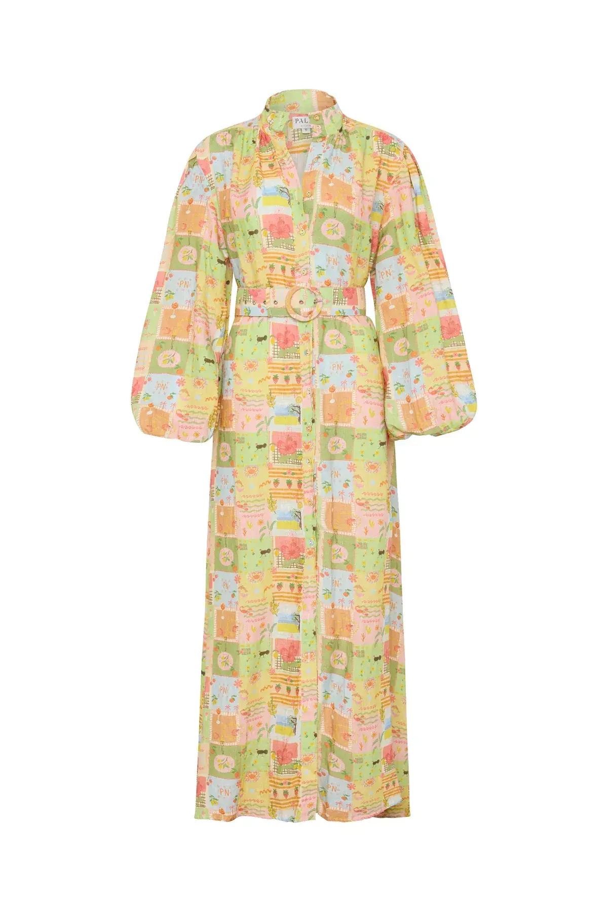 Palm Noosa Noddy Dress Noosa Tiles Print Multi Size AU 10 - Image 4