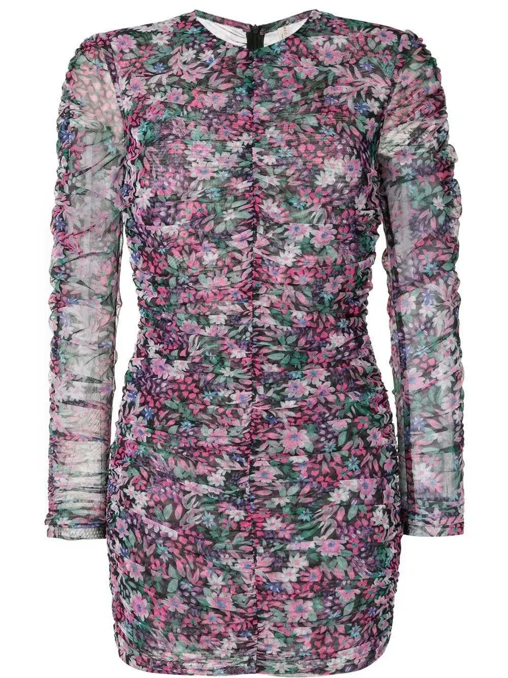 Bec & Bridge Print Anais Mesh Mini Dress Purple Size AU 8 - Image 2