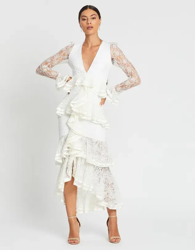 Nicola Finetti Maia Dress White Size 6 - Image 1